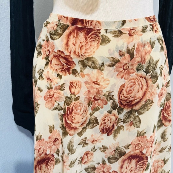 Compagnie Internationale Express Vintage Floral A-Line Y2K Ruffled Boho Skirt M - Picture 5 of 17